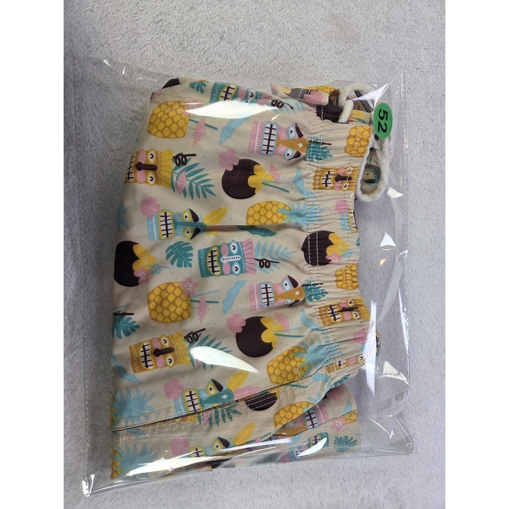 Two Left Feet Swim Trunks XXL Tropical Tiki Pineapple Beach Shorts Mesh Lined - Picture 8 of 8